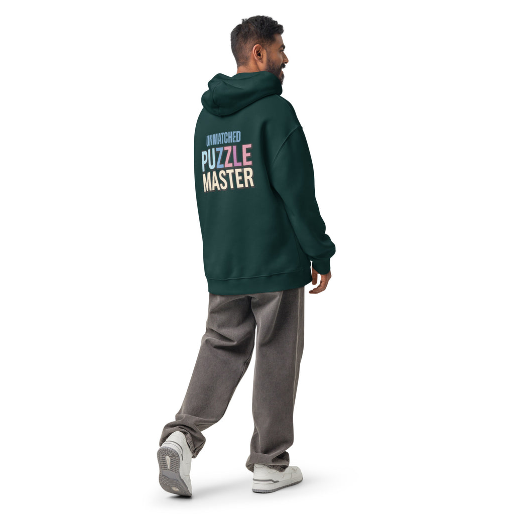 Unmatched Puzzle Master | Unisex Oversized Hoodie | Zero Apologies unisex-relax-hoodie-pine-green-back-6a58d4a248428 Hoodie