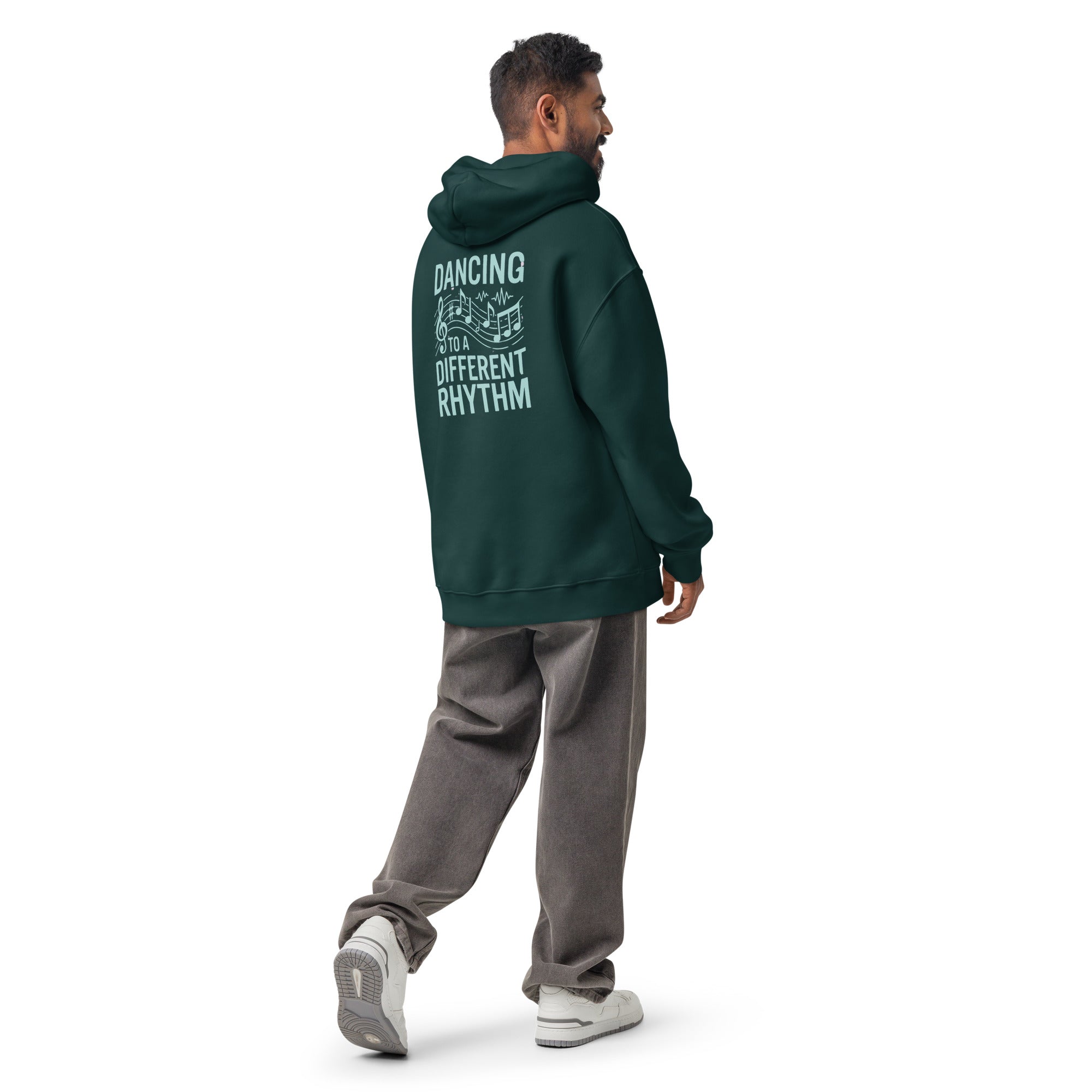 Dancing to a Different Rhythm | Unisex Oversized Hoodie | Zero Apologies unisex-relax-hoodie-pine-green-back-6a58d91e0e89d Hoodie
