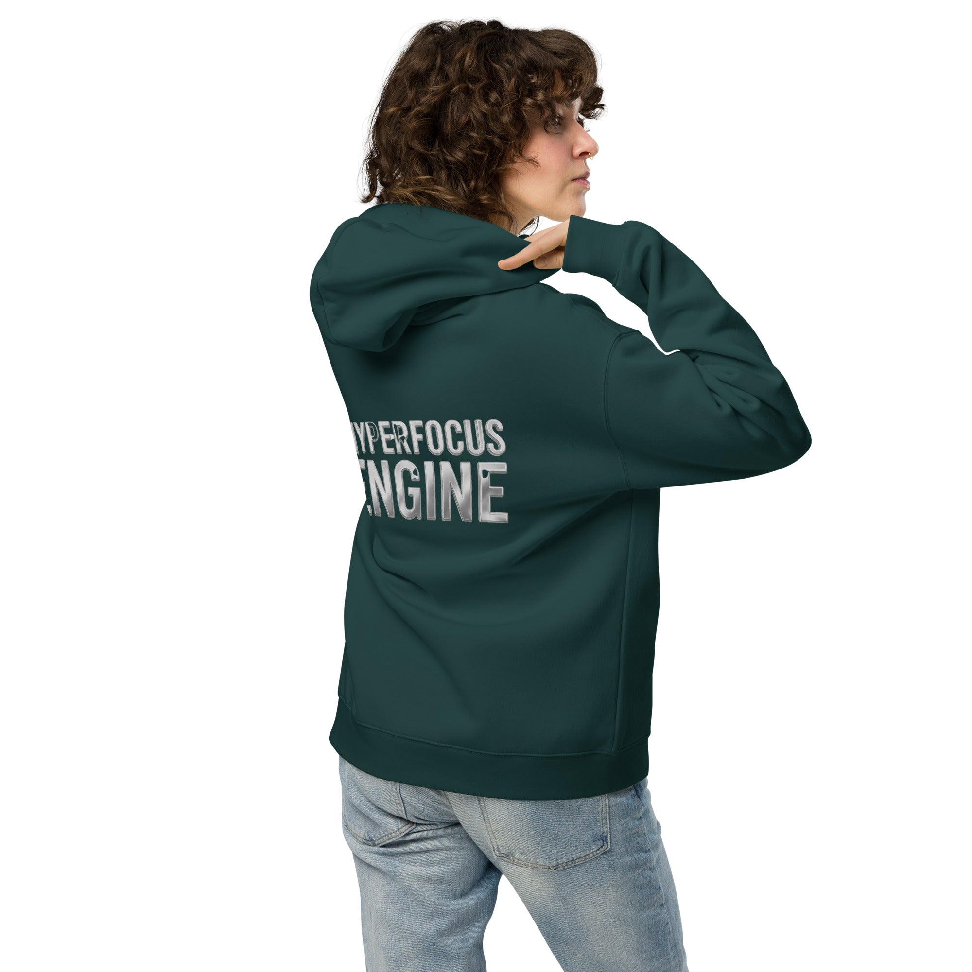 Hyperfocus Engine | Unisex Oversized Hoodie | Zero Apologies unisex-relax-hoodie-pine-green-back-6a58d9deb3c98 Hoodie