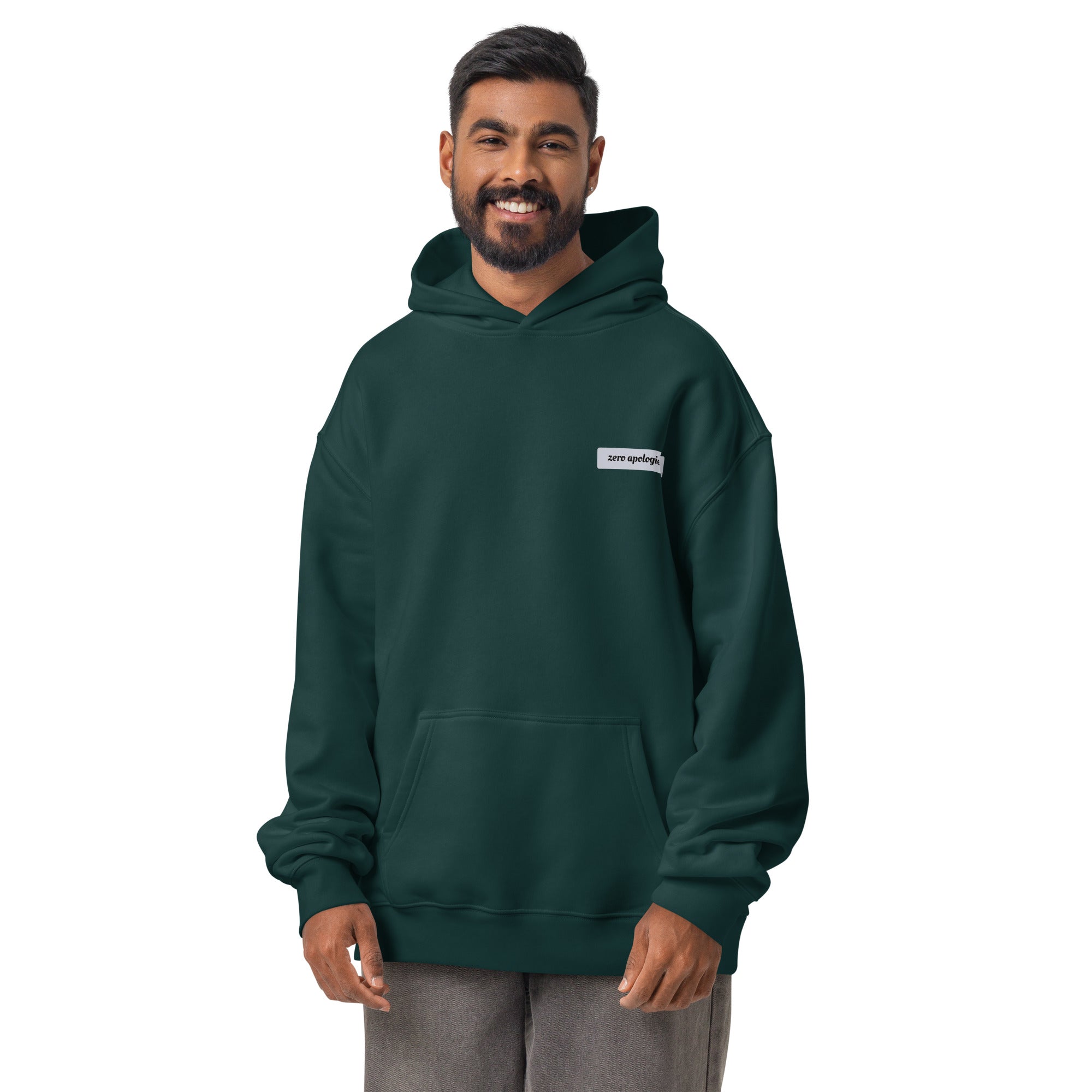 4D Visual Systems Thinker | Unisex Oversized Hoodie | Zero Apologies unisex-relax-hoodie-pine-green-front-6a57af2488f55 Hoodie