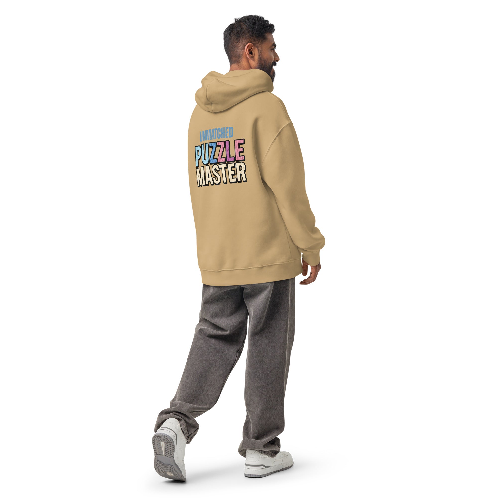 Unmatched Puzzle Master | Unisex Oversized Hoodie | Zero Apologies unisex-relax-hoodie-sand-back-6a58d4a252e6b Hoodie