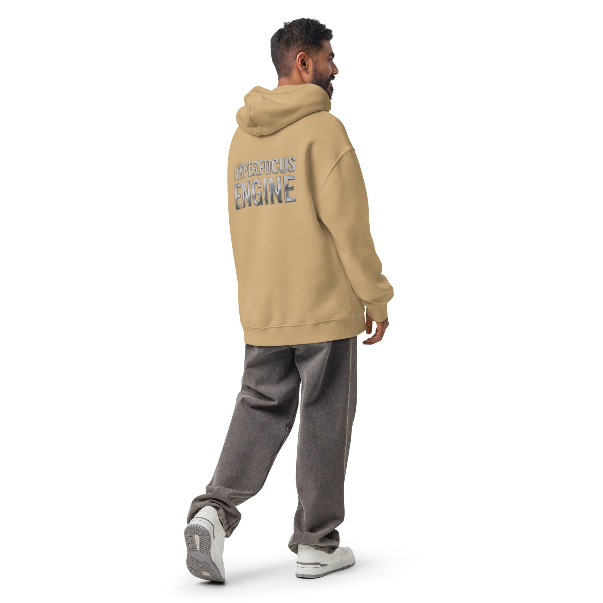 Hyperfocus Engine | Unisex Oversized Hoodie | Zero Apologies unisex-relax-hoodie-sand-back-6a58d9dec501e Hoodie