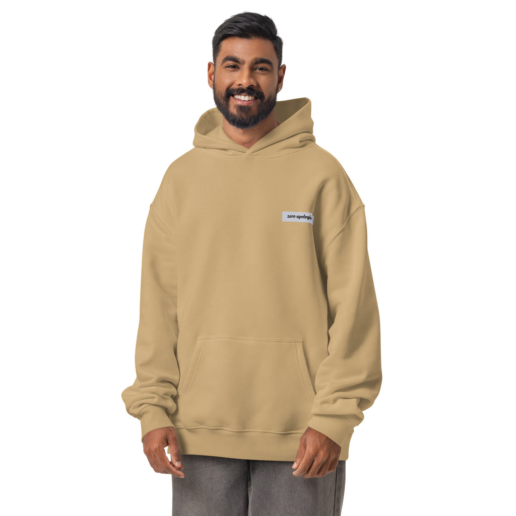 4D Visual Systems Thinker | Unisex Oversized Hoodie | Zero Apologies unisex-relax-hoodie-sand-front-6a57af24933c2 Hoodie