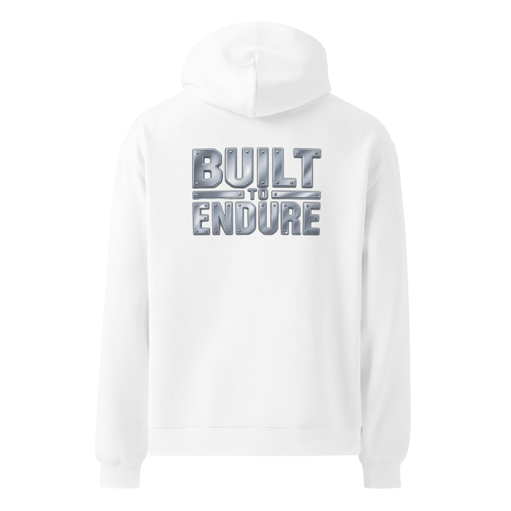 Built To Endure | Unisex Oversized Hoodie | Zero Apologies unisex-relax-hoodie-white-back-6a5798ef3bfc9 Hoodie