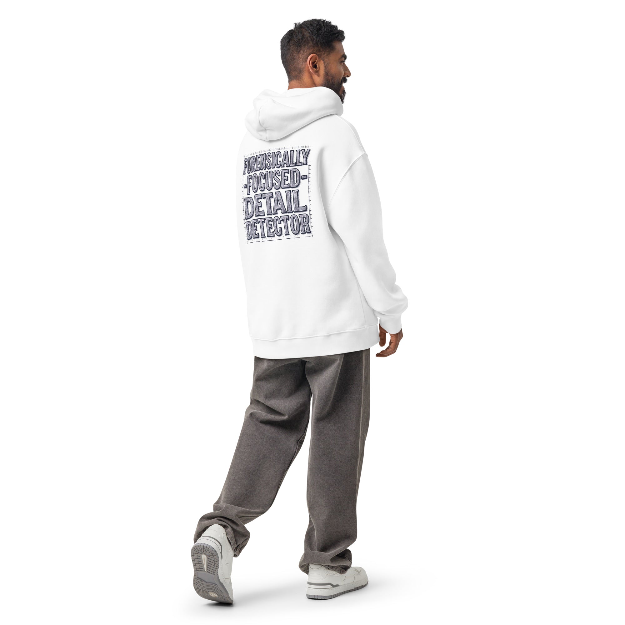 Forensically Focused | Unisex Oversized Hoodie | Zero Apologies unisex-relax-hoodie-white-back-6a58d3fb9298b Hoodie