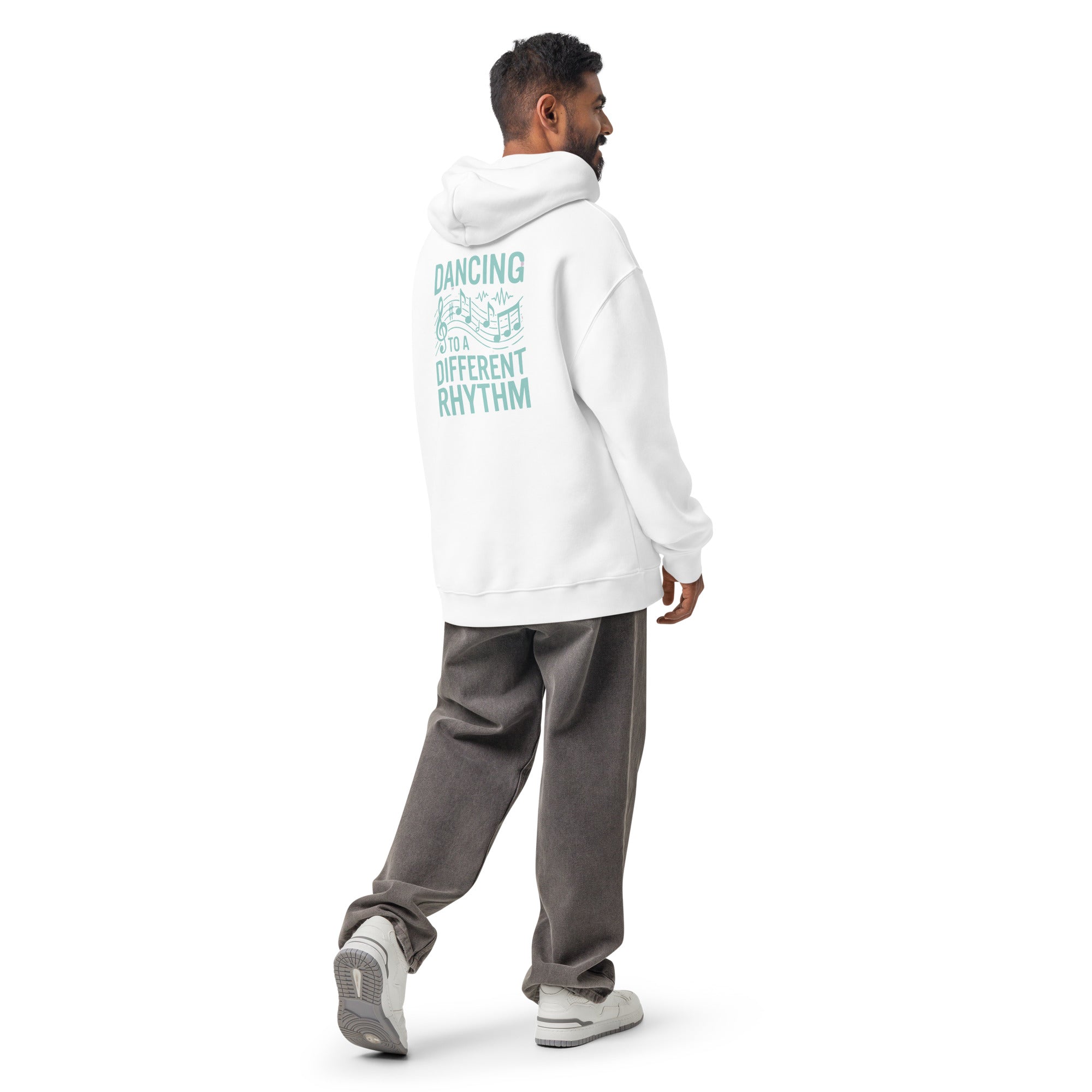 Dancing to a Different Rhythm | Unisex Oversized Hoodie | Zero Apologies unisex-relax-hoodie-white-back-6a58d91e1d928 Hoodie