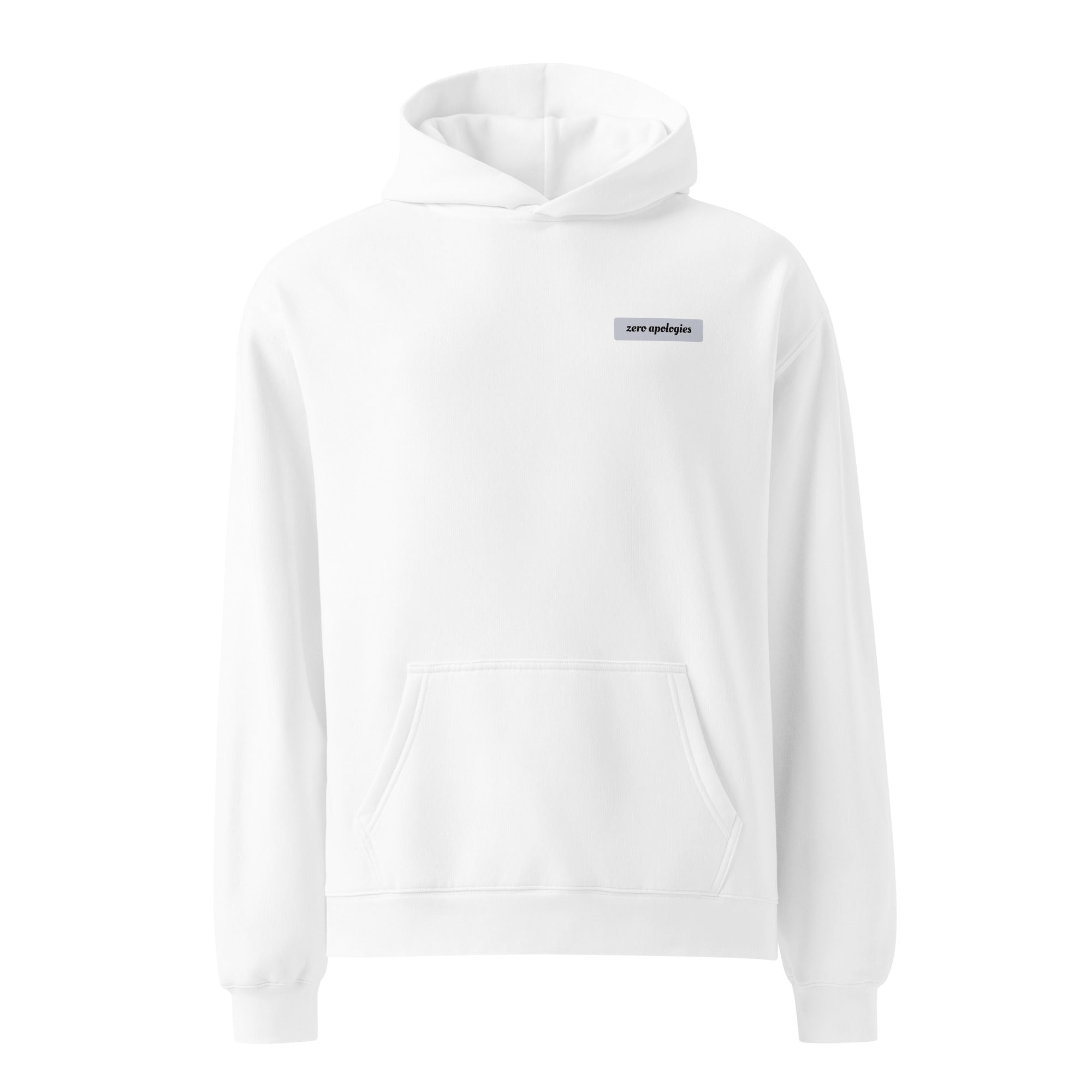 Powered By Possibility | Unisex Oversized Hoodie | Zero Apologies unisex-relax-hoodie-white-front-6a57a0ce735c7 Hoodie