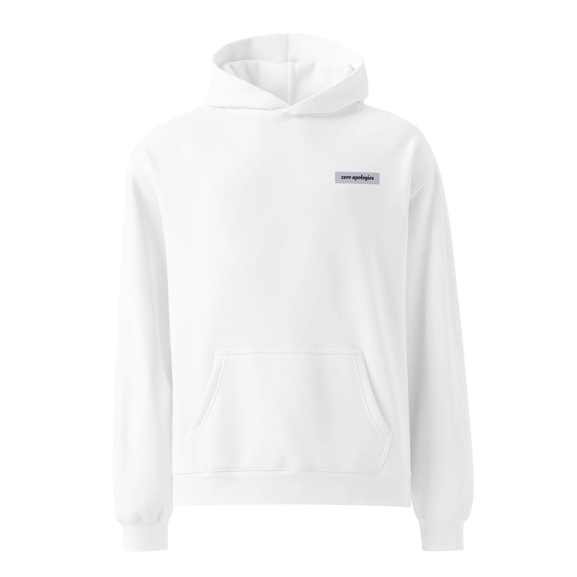 Great Minds Do NOT... | Unisex Oversized Hoodie | Zero Apologies unisex-relax-hoodie-white-front-6a57a3883777c Hoodie