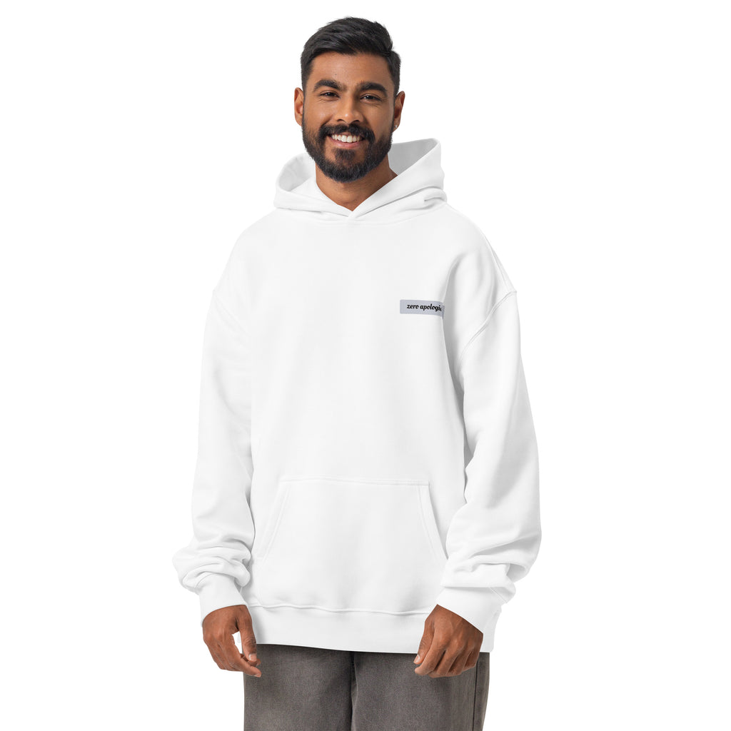 4D Visual Systems Thinker | Unisex Oversized Hoodie | Zero Apologies unisex-relax-hoodie-white-front-6a57af24a2774 Hoodie