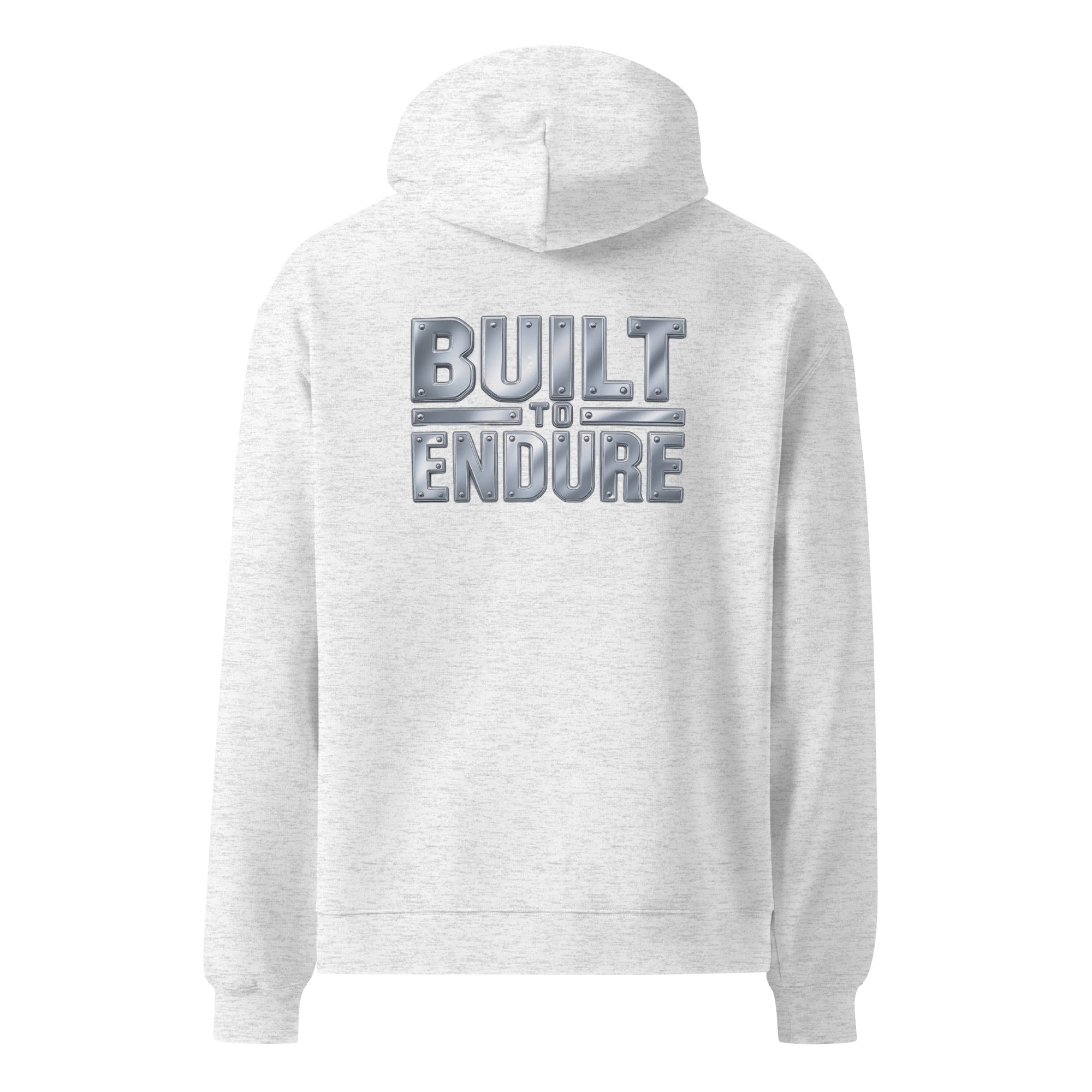 Built To Endure | Unisex Oversized Hoodie | Zero Apologies unisex-relax-hoodie-white-heather-back-6a5798ef3c0d0 Hoodie