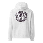 A Million Ideas A Minute | Unisex Oversized Hoodie | Zero Apologies unisex-relax-hoodie-white-heather-back-6a579e152f293 Hoodie