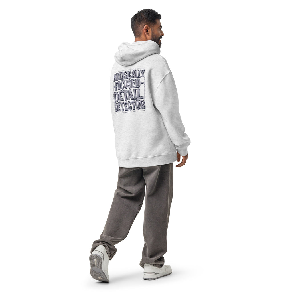 Forensically Focused | Unisex Oversized Hoodie | Zero Apologies unisex-relax-hoodie-white-heather-back-6a58d3fb9134b Hoodie