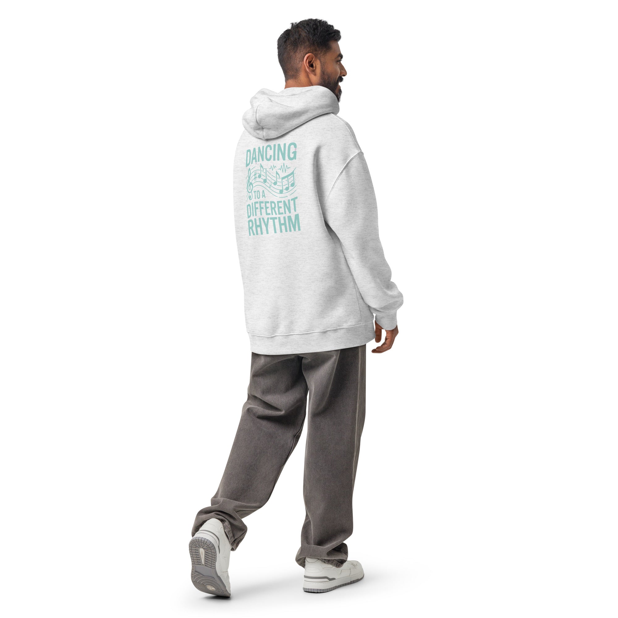 Dancing to a Different Rhythm | Unisex Oversized Hoodie | Zero Apologies unisex-relax-hoodie-white-heather-back-6a58d91e1a918 Hoodie
