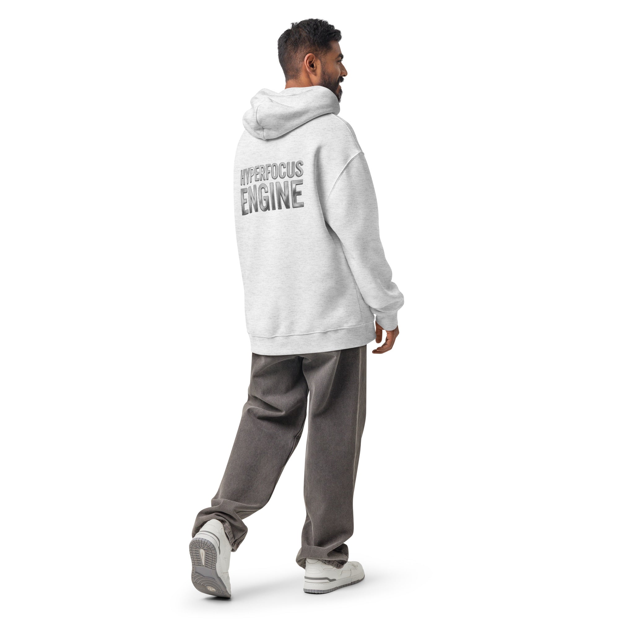 Hyperfocus Engine | Unisex Oversized Hoodie | Zero Apologies unisex-relax-hoodie-white-heather-back-6a58d9ded846c Hoodie