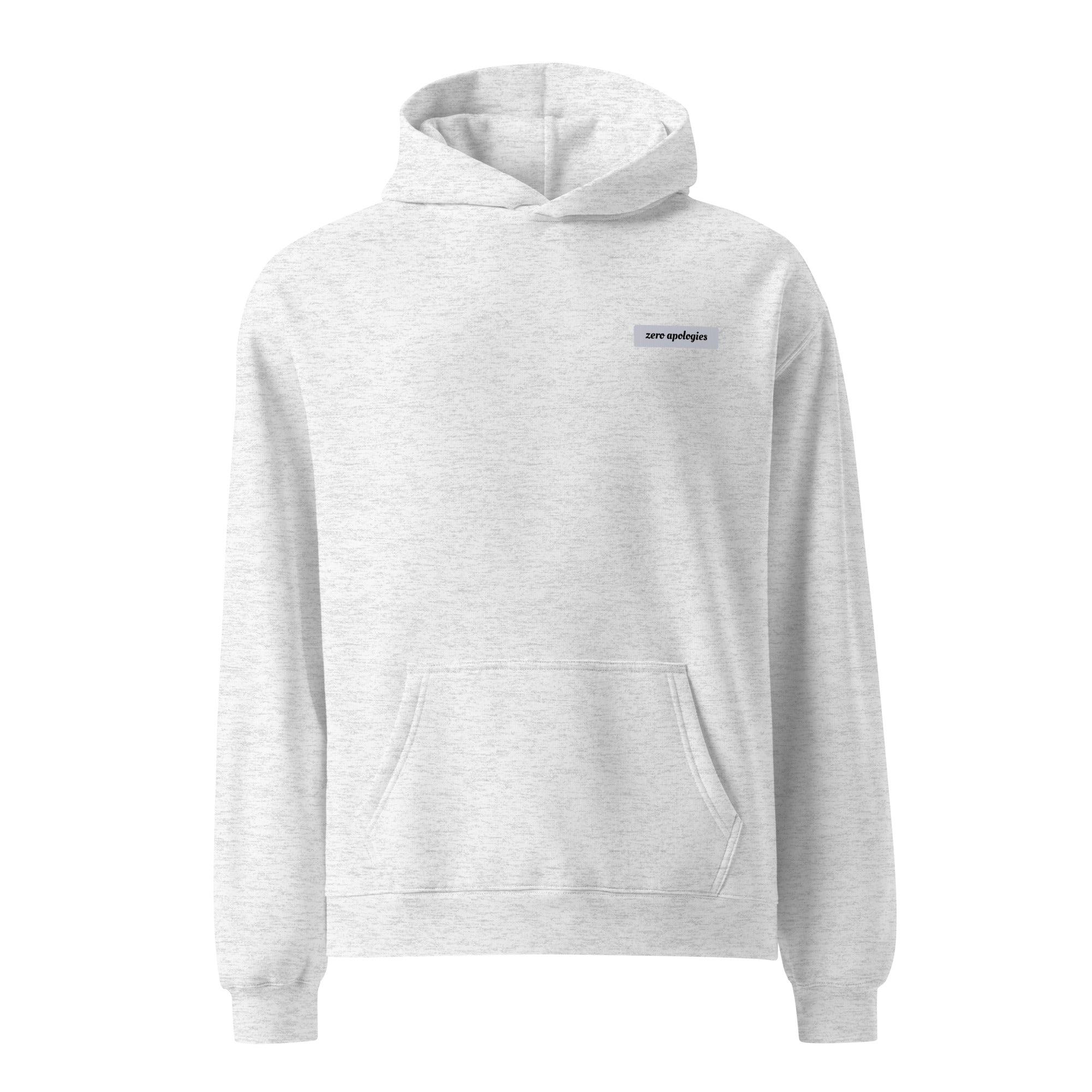 Great Minds Do NOT... | Unisex Oversized Hoodie | Zero Apologies unisex-relax-hoodie-white-heather-front-6a57a3883787c Hoodie