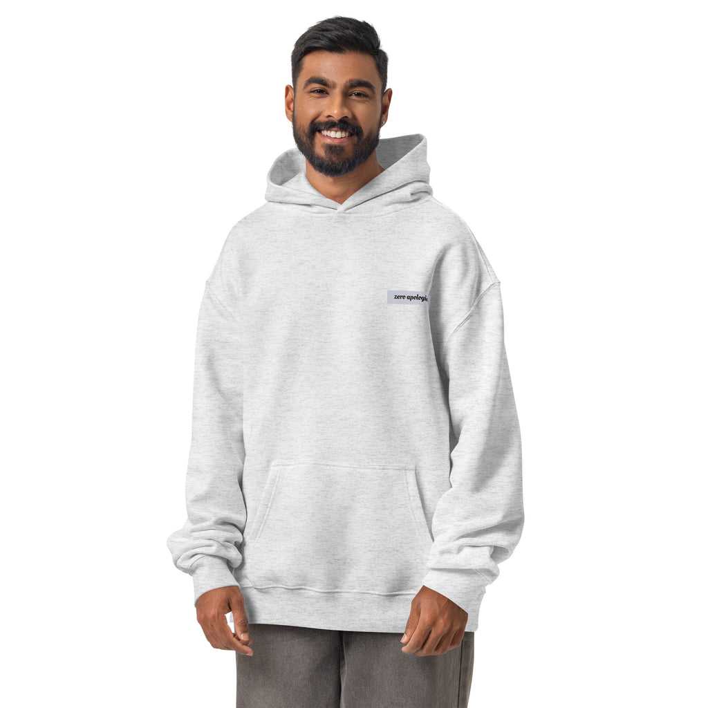 4D Visual Systems Thinker | Unisex Oversized Hoodie | Zero Apologies unisex-relax-hoodie-white-heather-front-6a57af249ea16 Hoodie