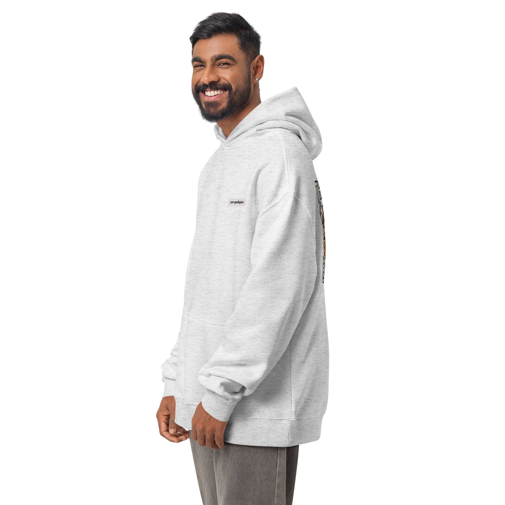 The EQ Engine | Unisex Oversized Hoodie | Zero Apologies unisex-relax-hoodie-white-heather-left-front-6a58daf4206f1 Hoodie