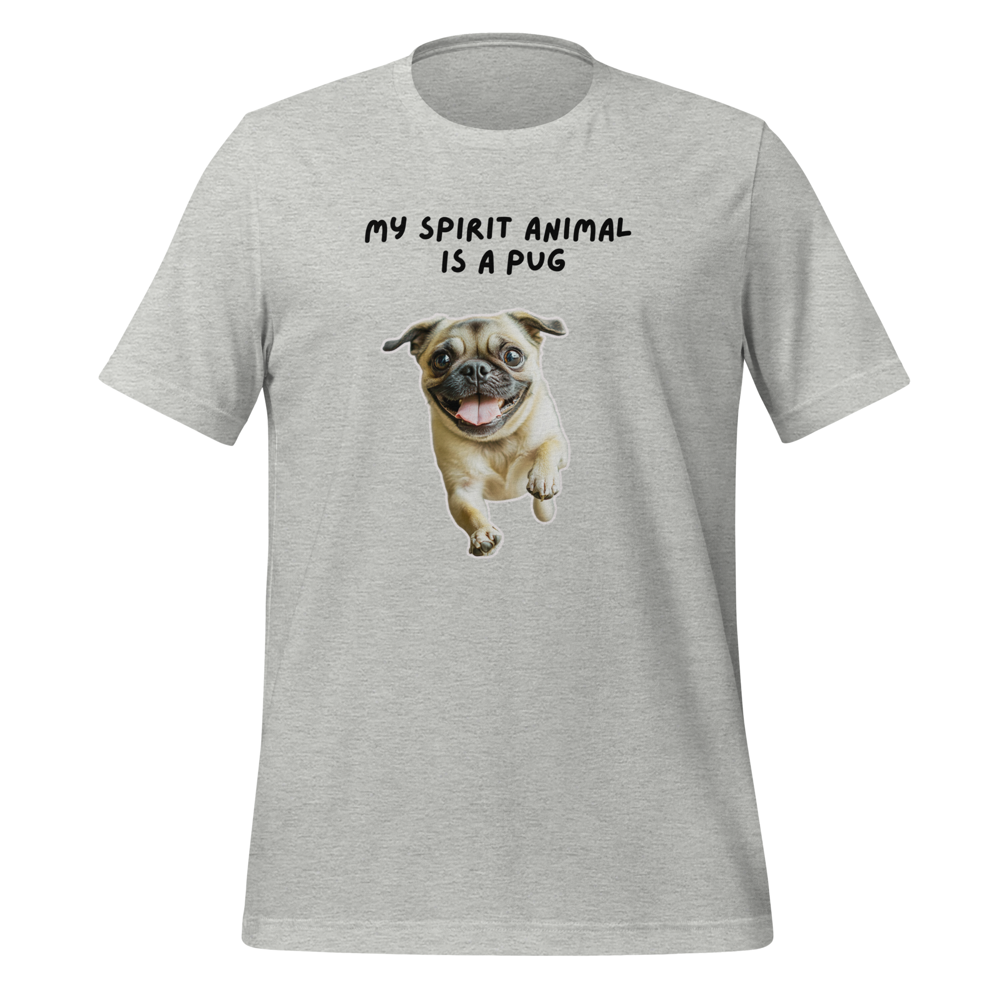 My Spirit Animal Is A Pug | T-Shirt | The Neurospicy Store Athletic Heather