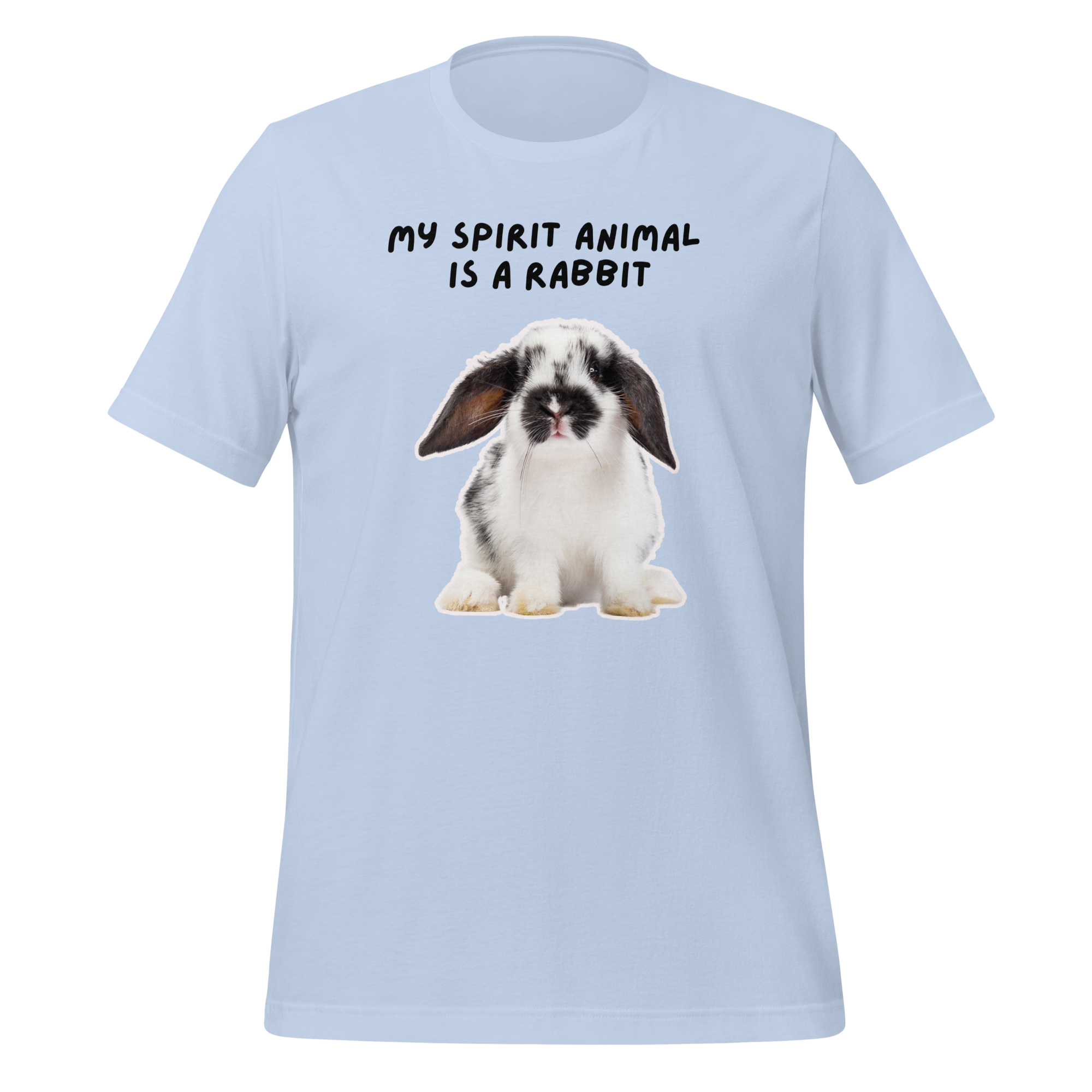 My Spirit Animal Is A Rabbit | T-Shirt | The Neurospicy Store Baby Blue