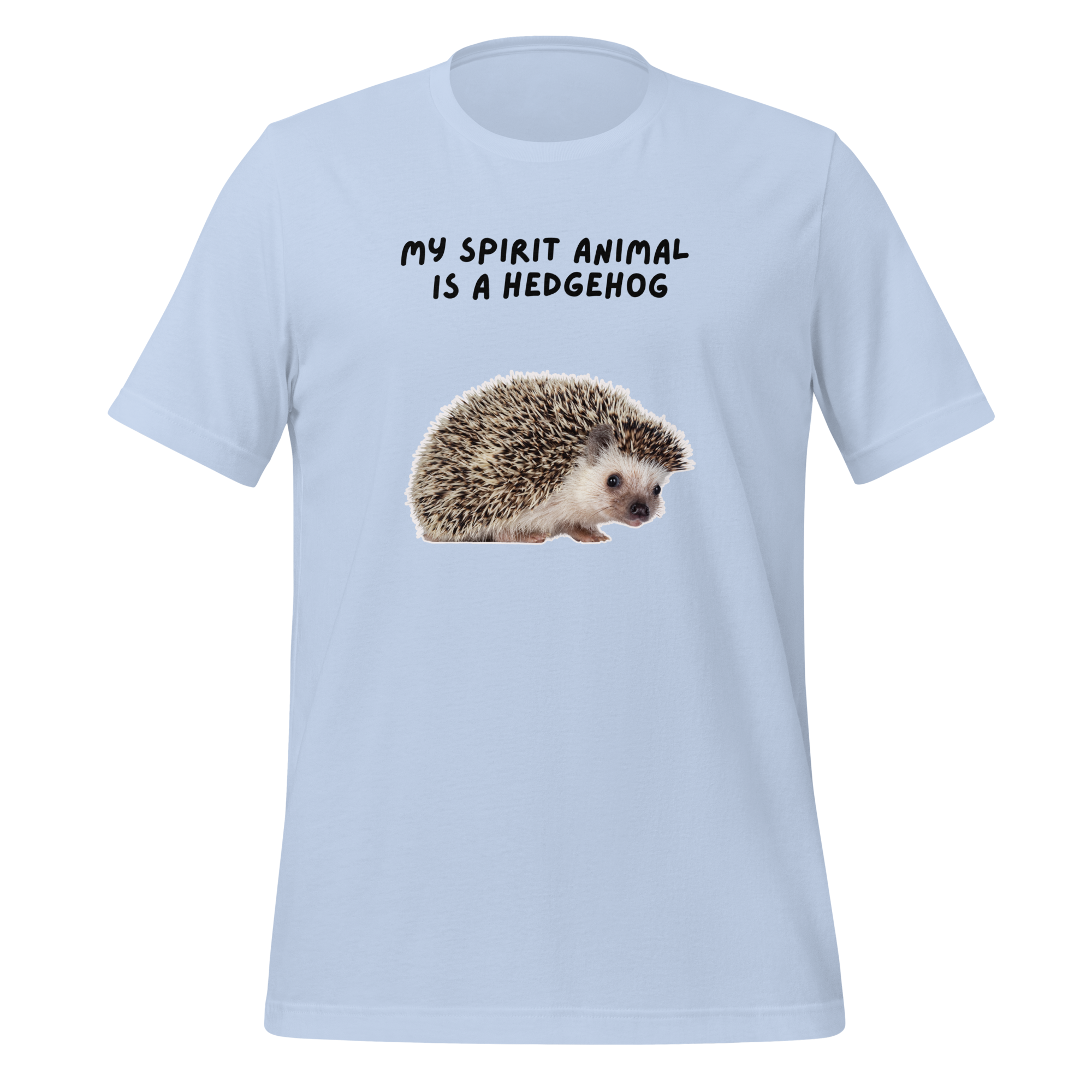 My Spirit Animal Is A Hedgehog | T-Shirt | The Neurospicy Store Baby Blue