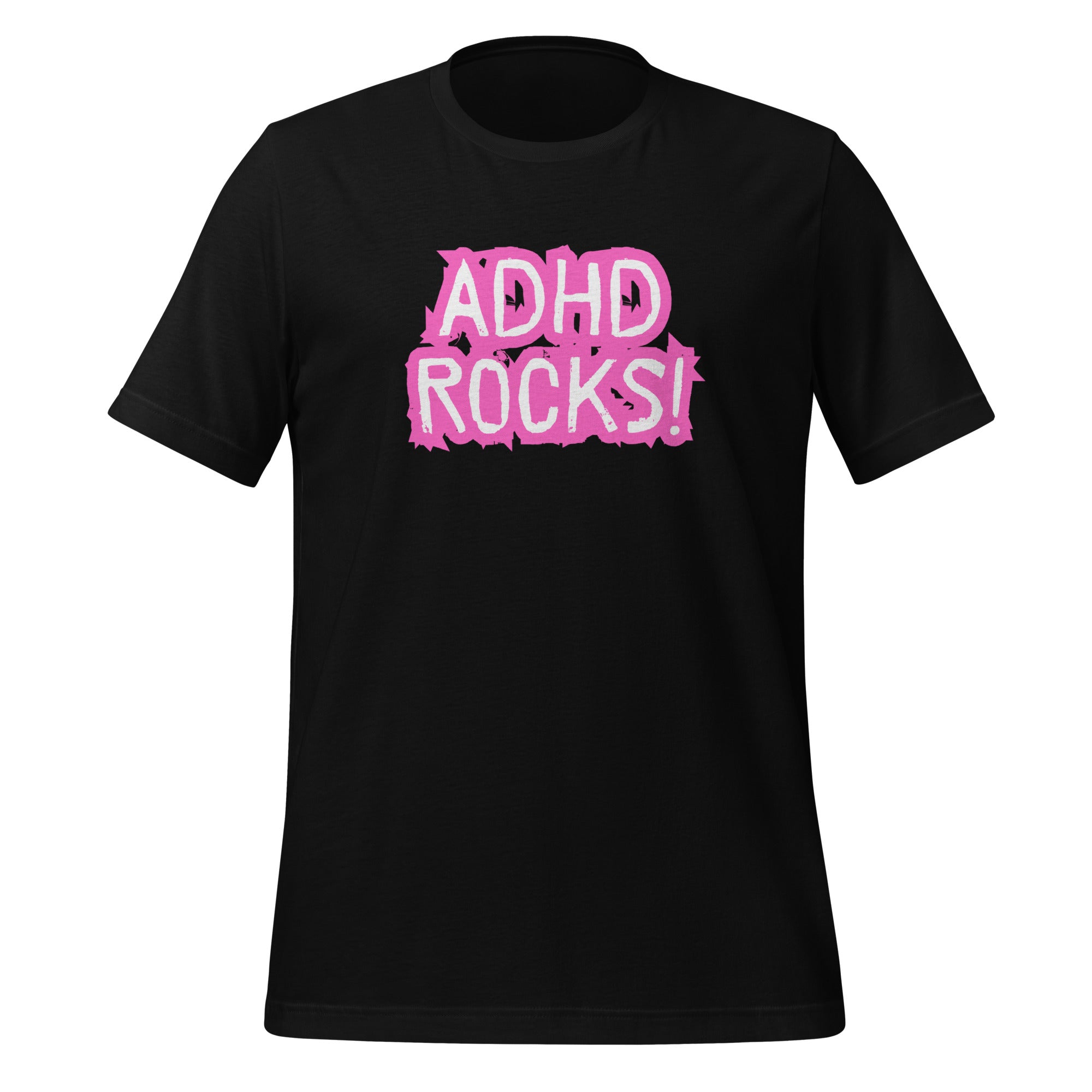 ADHD Rocks | T-Shirt | The Neurospicy Store Black