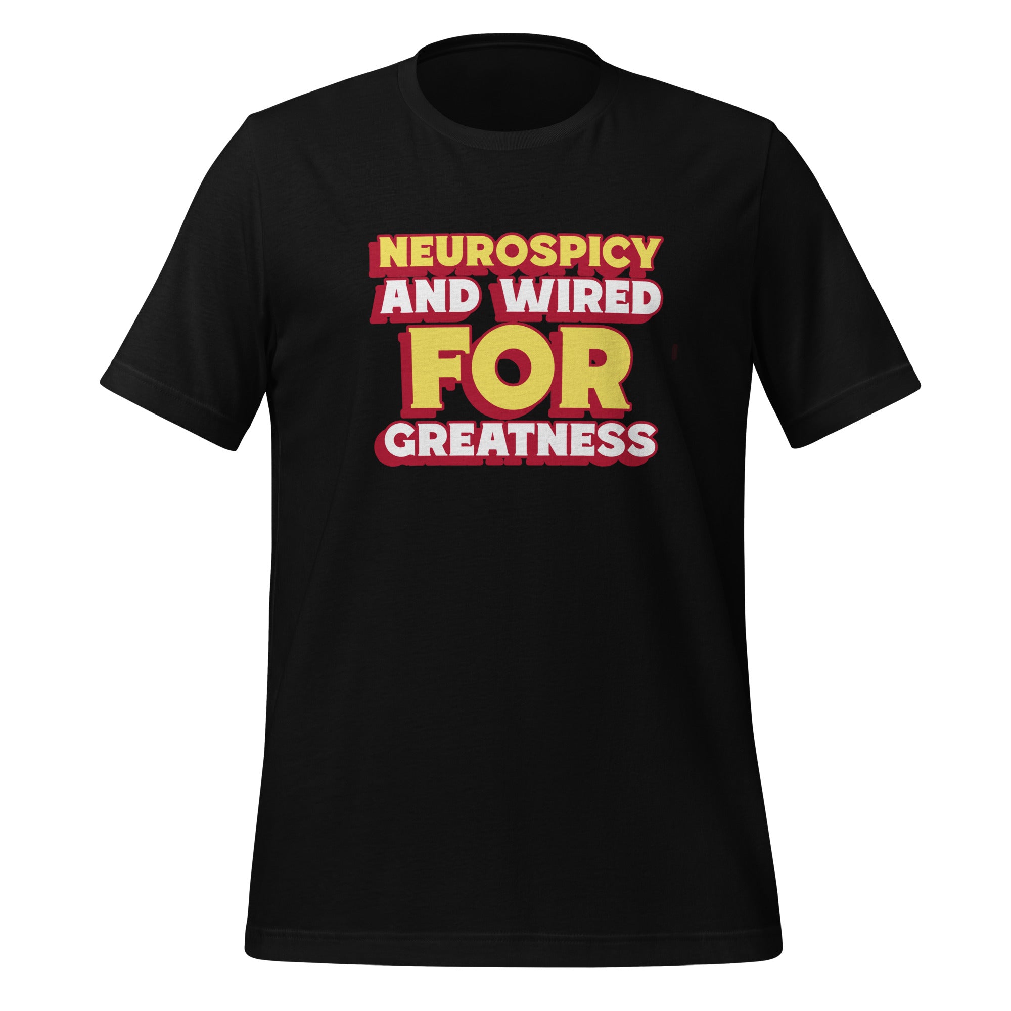 Neurospicy and Wired For Greatness | T-Shirt | The Neurospicy Store Black