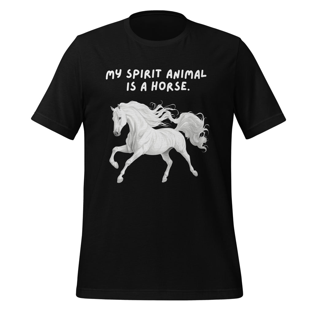 My Spirit Animal Is A Horse | Unisex T-Shirt | Spirit Animals for Every Mind unisex-staple-t-shirt-black-front-67def106cbe63