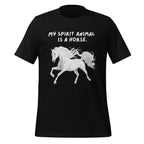 My Spirit Animal Is A Horse | Unisex T-Shirt | Spirit Animals for Every Mind unisex-staple-t-shirt-black-front-67def106cbe63