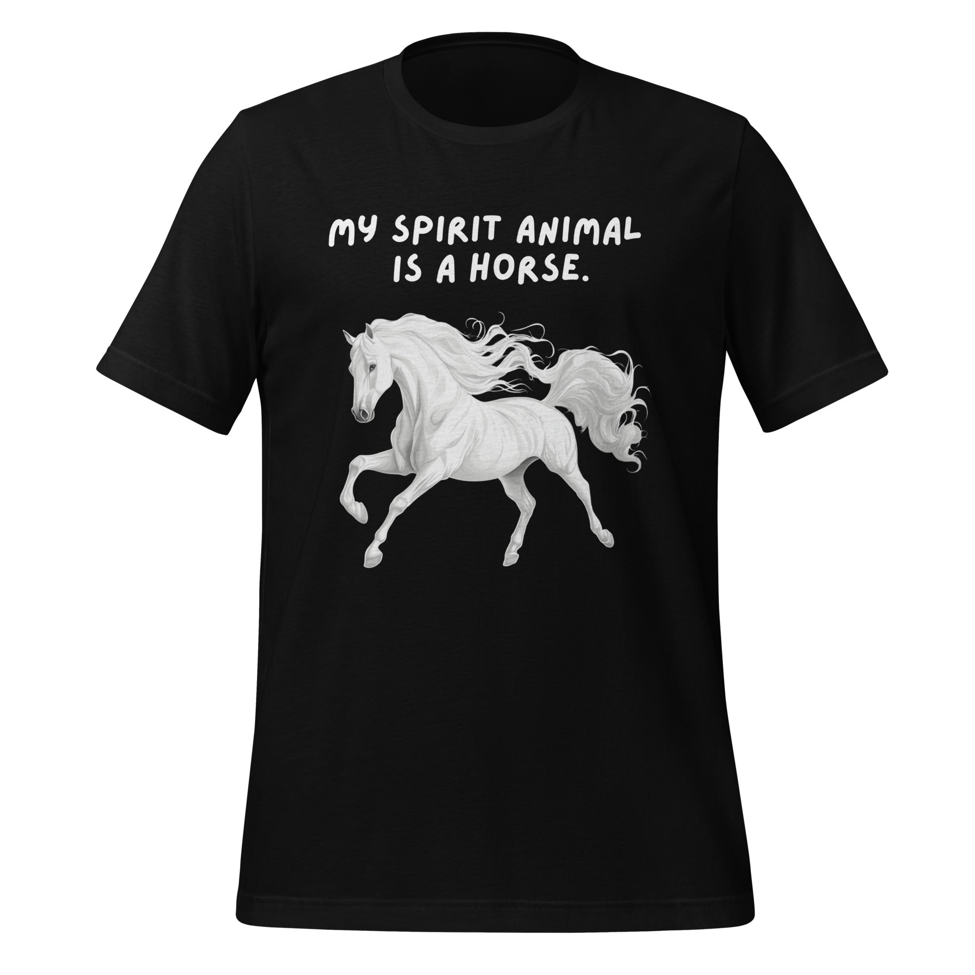 My Spirit Animal Is A Horse | T-Shirt | The Neurospicy Store Black