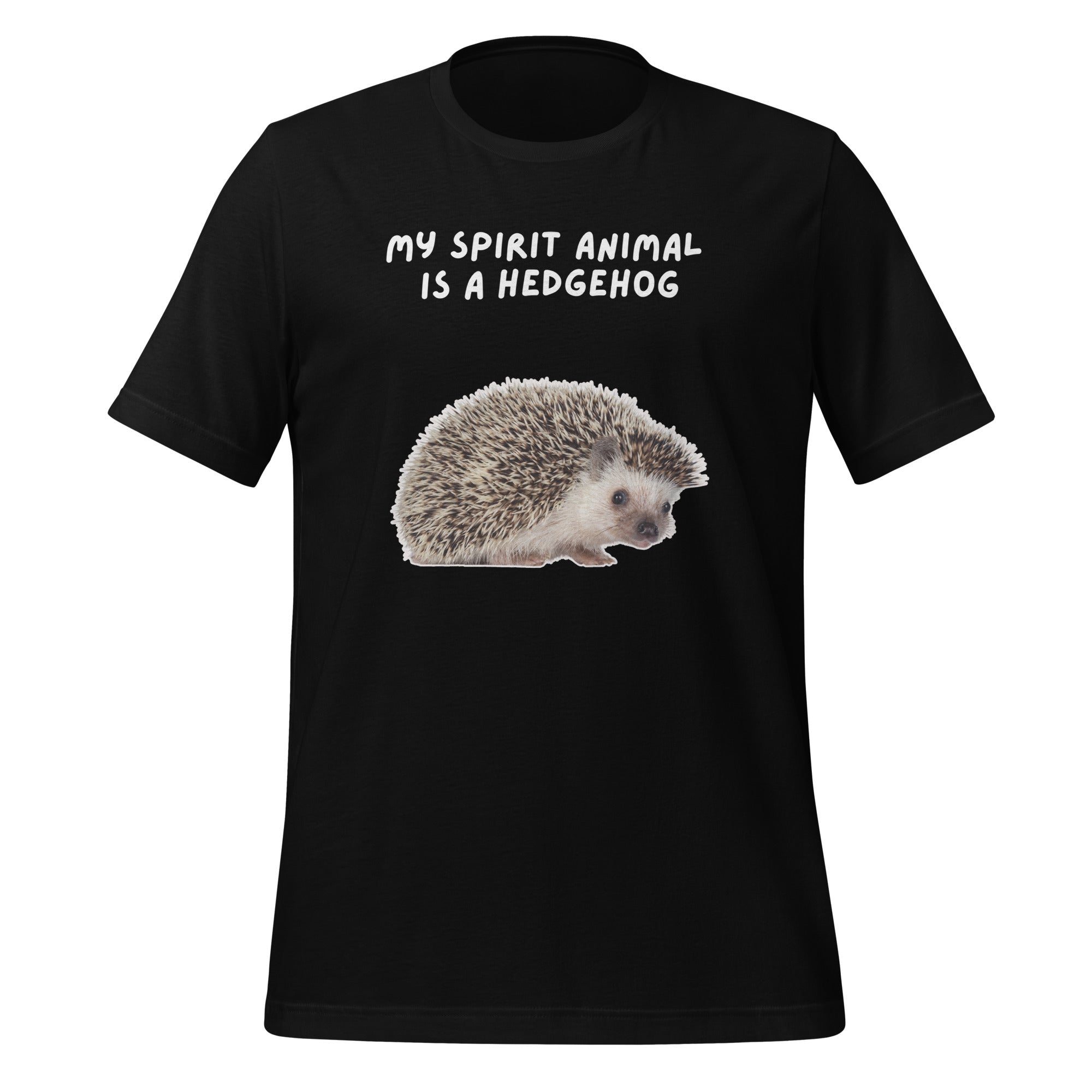 My Spirit Animal Is A Hedgehog | T-Shirt | The Neurospicy Store Black