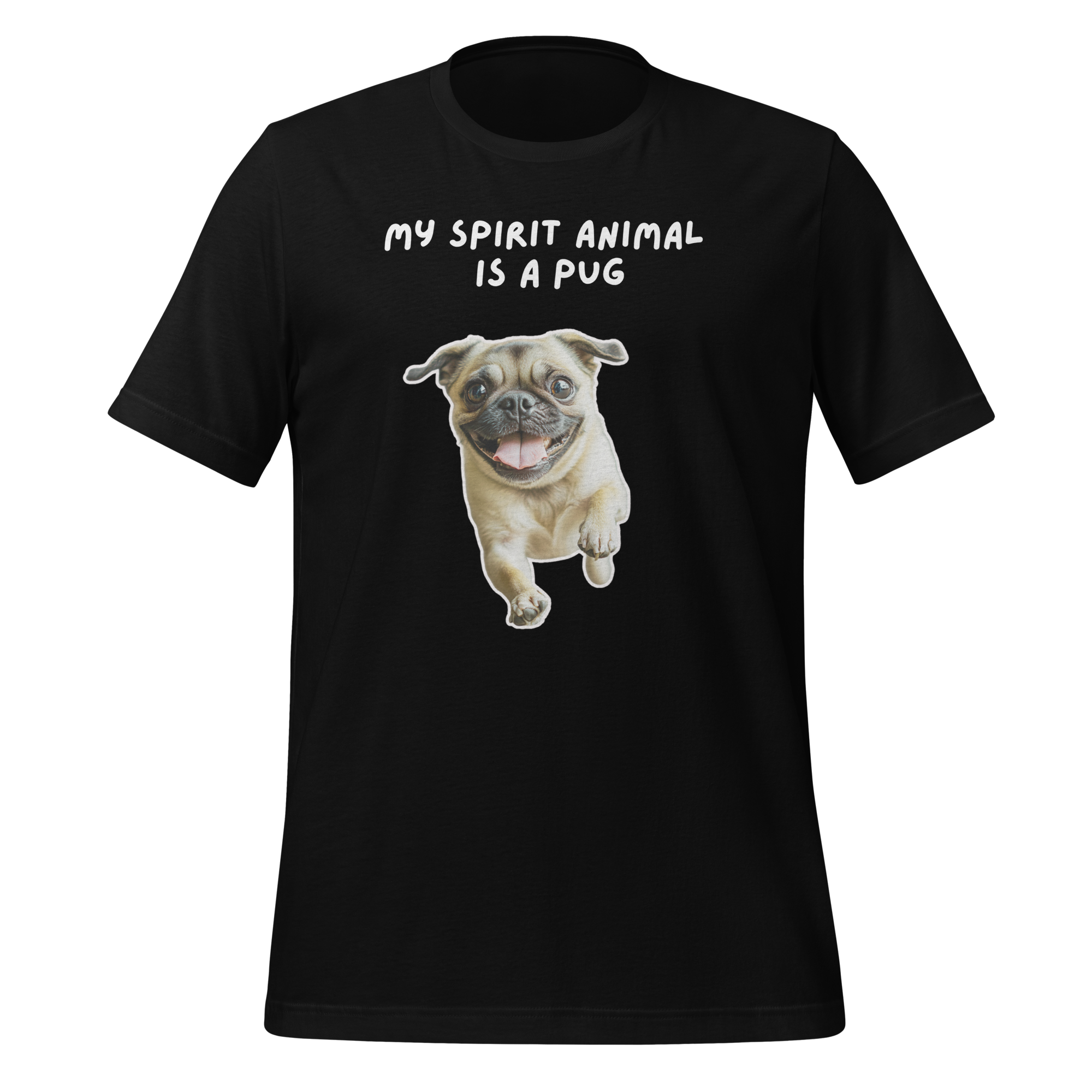 My Spirit Animal Is A Pug | T-Shirt | The Neurospicy Store Black