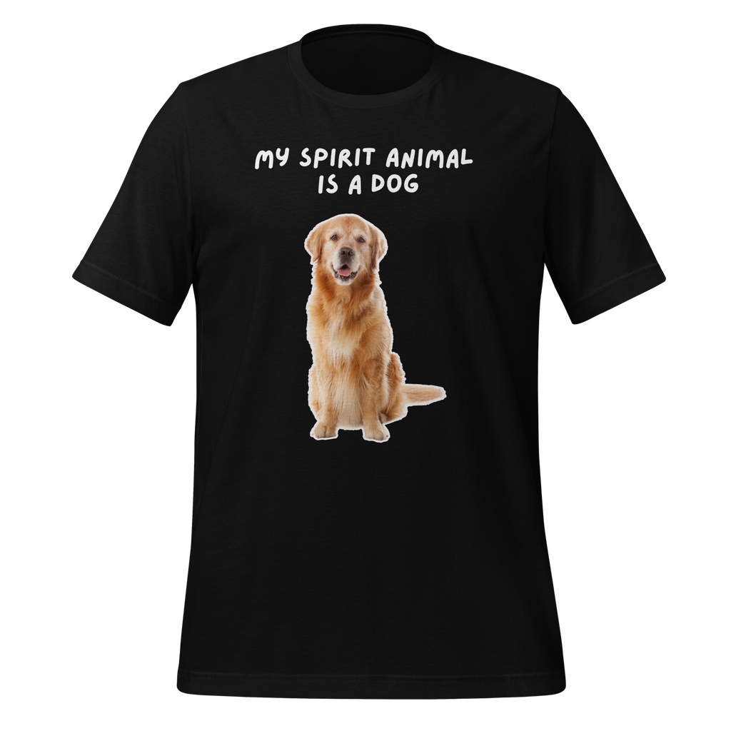 My Spirit Animal Is A Dog | Unisex T-Shirt | Spirit Animals For Every Mind unisex-staple-t-shirt-black-front-67dfaa480cf75
