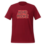 ADHD Rocks (Red Print) | Unisex ADHD T-Shirt | Zero Apologies unisex-staple-t-shirt-cardinal-front-67c9c73fdac03 T-Shirt