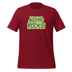 ADHD Rocks (Green Print) | Unisex ADHD T-Shirt | Zero Apologies unisex-staple-t-shirt-cardinal-front-67c9c77714a64 T-Shirt