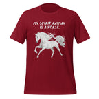My Spirit Animal Is A Horse | Unisex T-Shirt | Spirit Animal unisex-staple-t-shirt-cardinal-front-67def106e494d T-Shirt