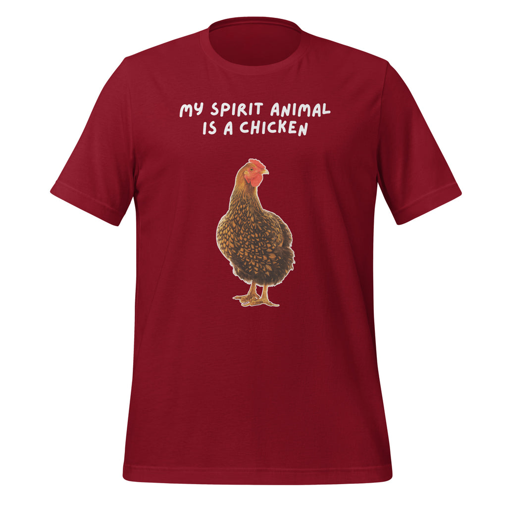 My Spirit Animal Is A Chicken | Spirit Animals | Unisex Tee unisex-staple-t-shirt-cardinal-front-67defe838c522 T-Shirt