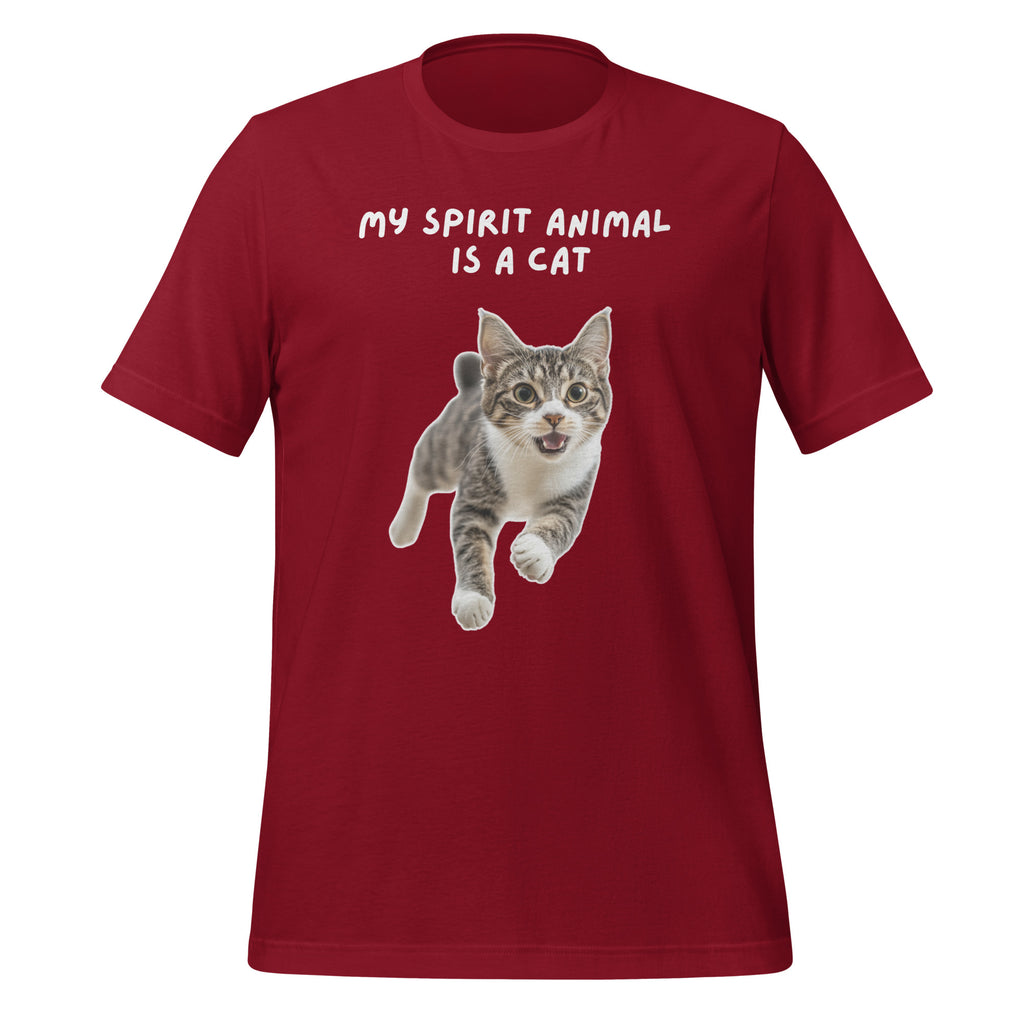 My Spirit Animal Is A Cat | Unisex T-Shirt | Spirit Animals unisex-staple-t-shirt-cardinal-front-67df0435917b3 T-Shirt