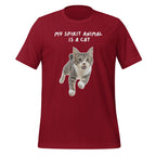 My Spirit Animal Is A Cat | Unisex T-Shirt | Spirit Animals unisex-staple-t-shirt-cardinal-front-67df0435917b3 T-Shirt