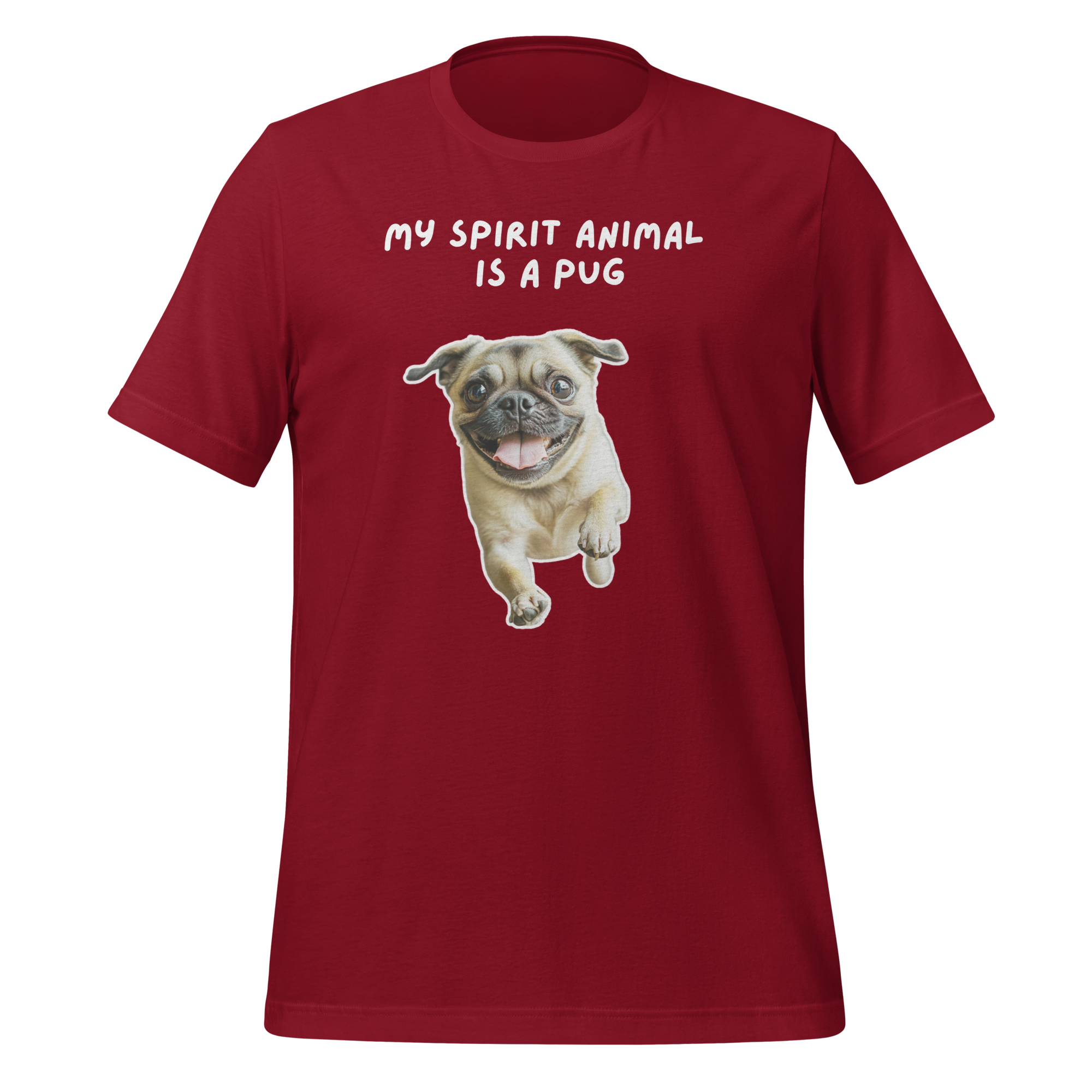 My Spirit Animal Is A Pug | T-Shirt | The Neurospicy Store Cardinal
