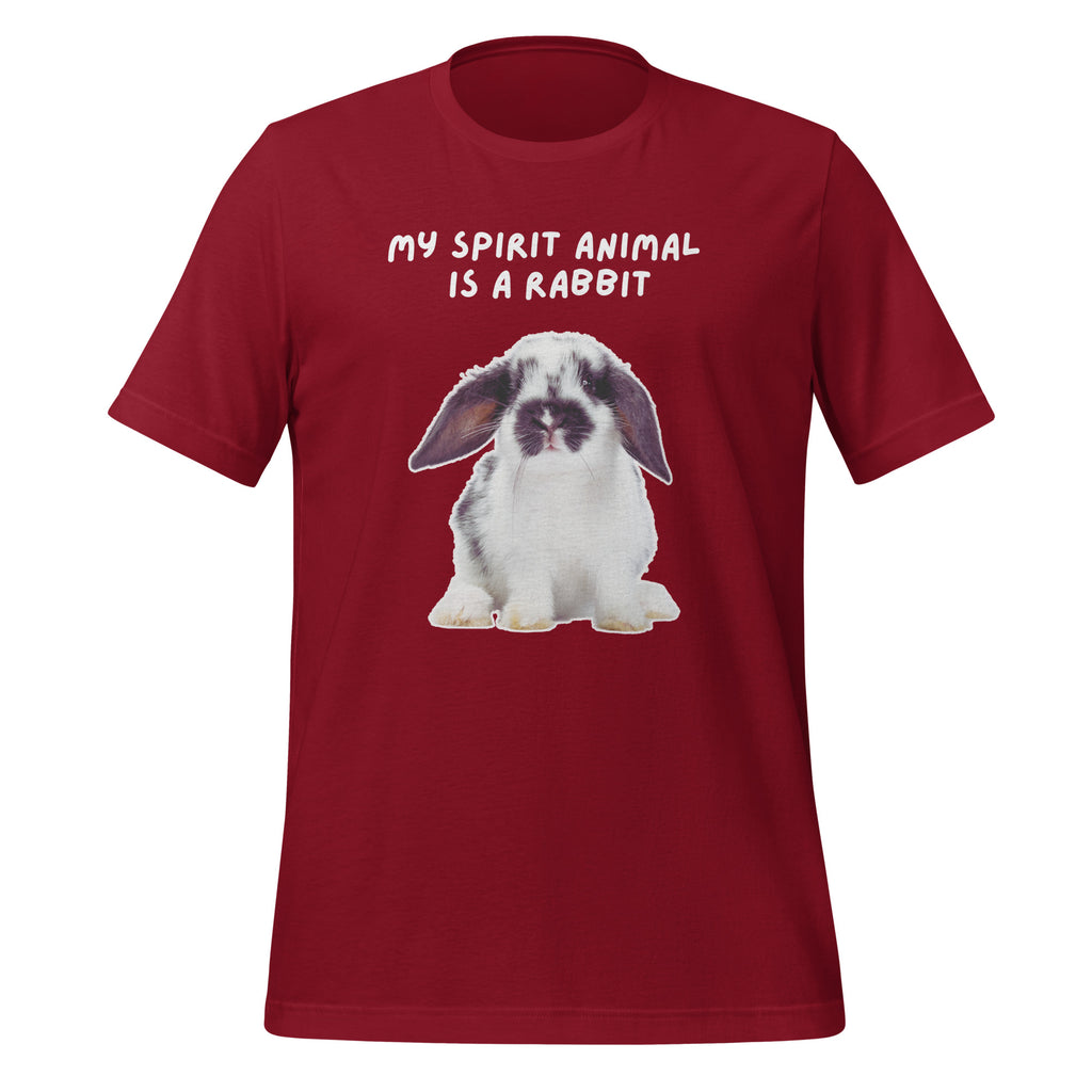 My Spirit Animal Is A Rabbit | Unisex T-Shirt | Spirit Animals For Every Mind unisex-staple-t-shirt-cardinal-front-67dfa87d7c20a