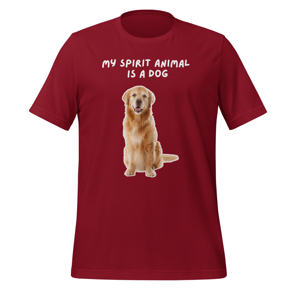 My Spirit Animal Is A Dog | Unisex T-Shirt | Spirit Animals unisex-staple-t-shirt-cardinal-front-67dfaa4817600 T-Shirt