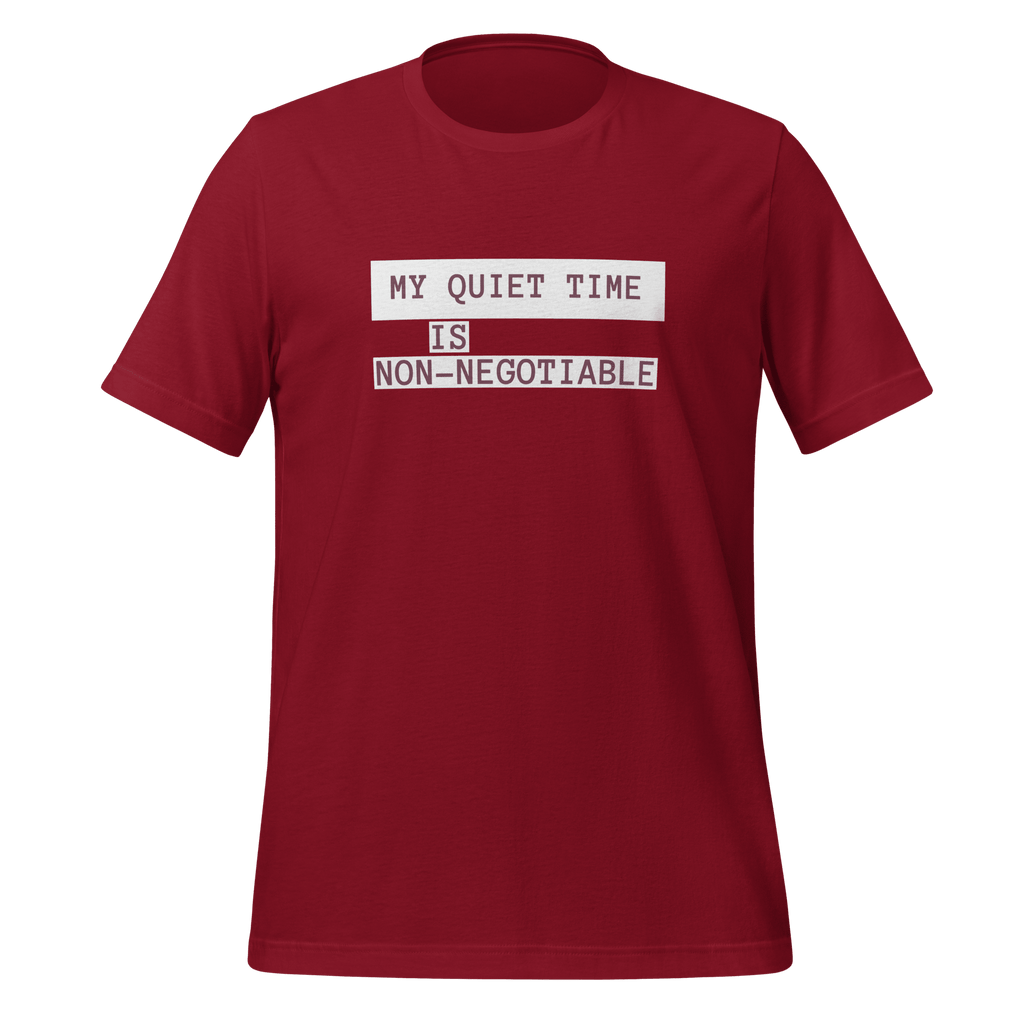 My Quiet Time Is Non-Negotiable | Introvert T-Shirt unisex-staple-t-shirt-cardinal-front-67e04f4e44c06 T-Shirt
