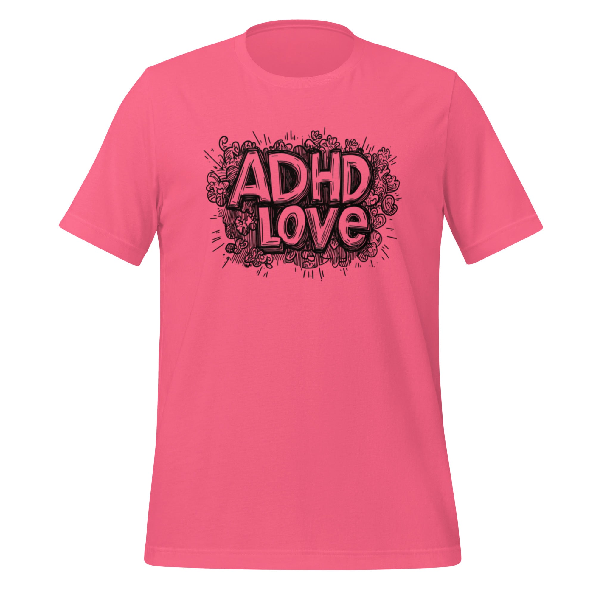 ADHD Love | T-Shirt | The Neurospicy Store Charity Pink