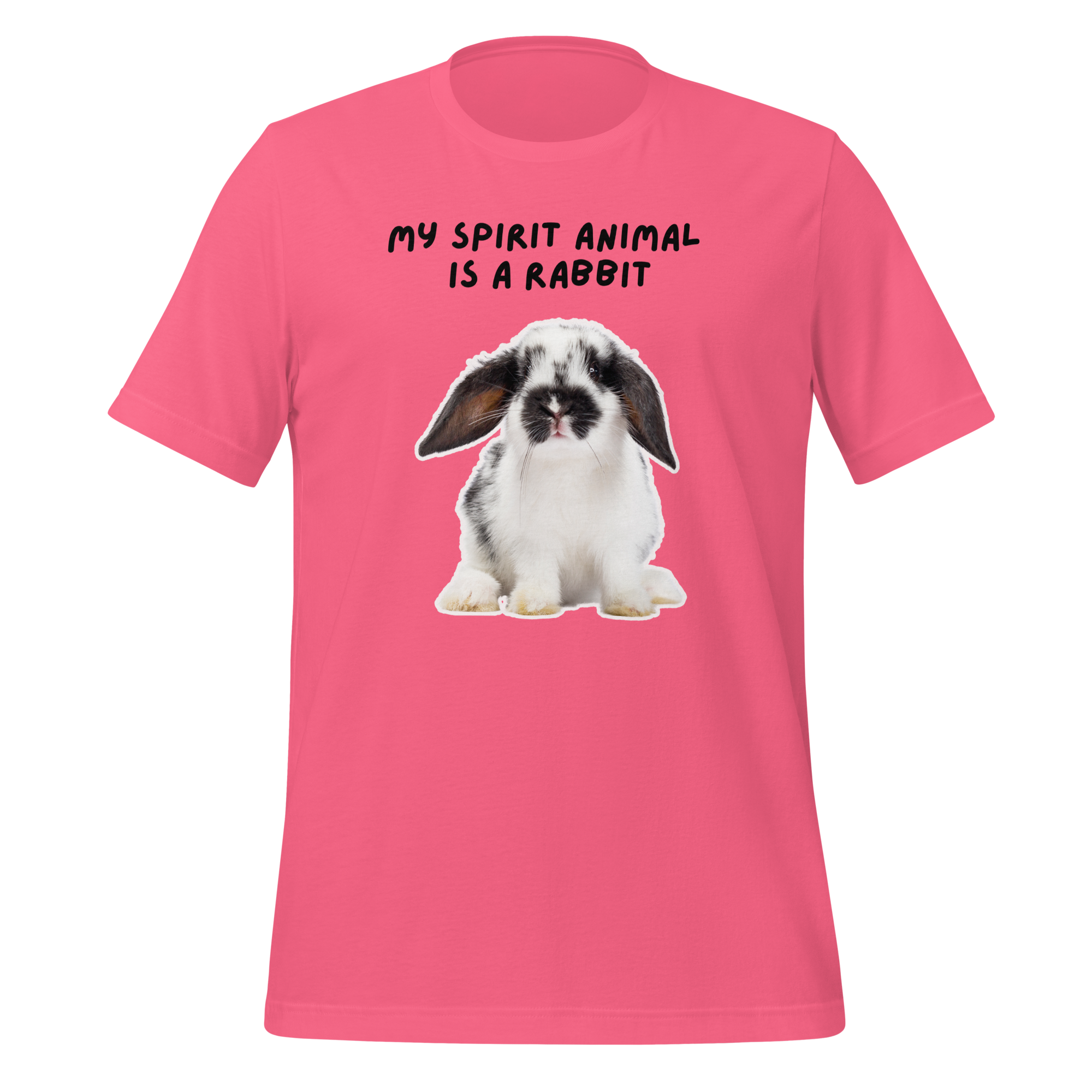 My Spirit Animal Is A Rabbit | T-Shirt | The Neurospicy Store Charity Pink