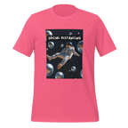 Space Social Distancing |Quiet T-Shirt | Authentically Neurodivergent unisex-staple-t-shirt-charity-pink-front-67e17f0d80dbc