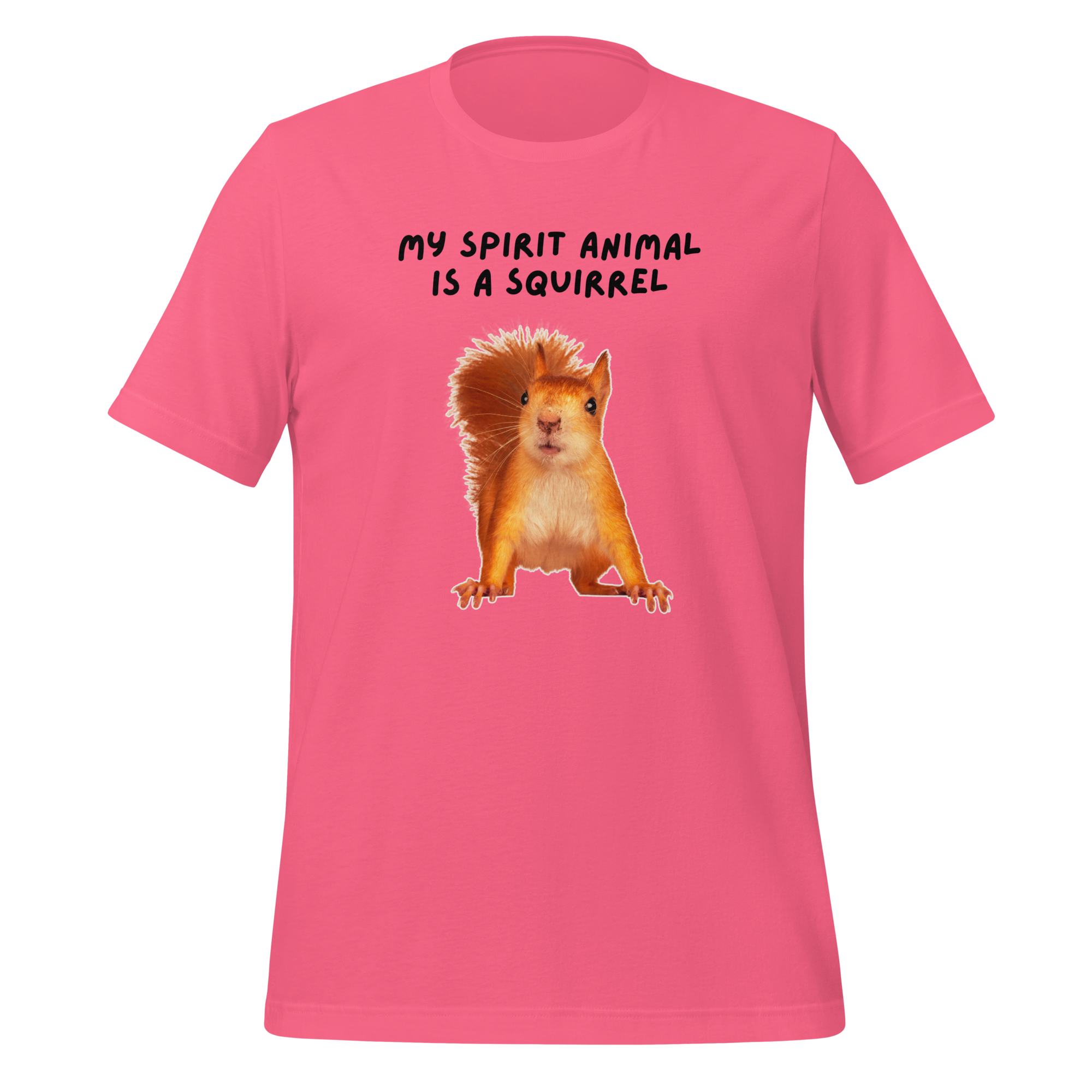 My Spirit Animal Is A Squirrel | T-Shirt | The Neurospicy Store Charity Pink