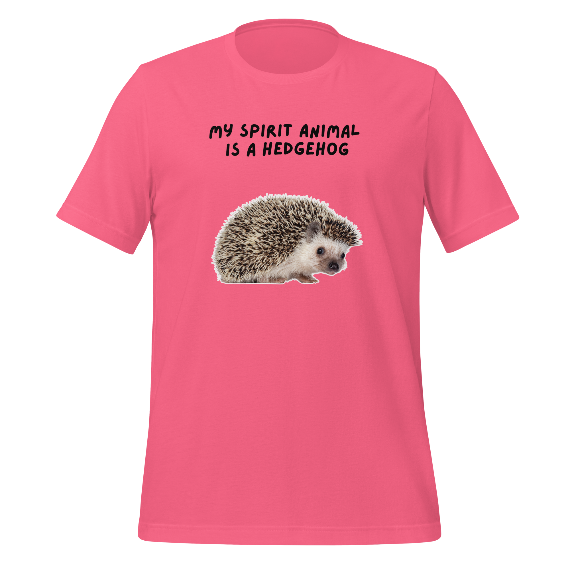 My Spirit Animal Is A Hedgehog | T-Shirt | The Neurospicy Store Charity Pink