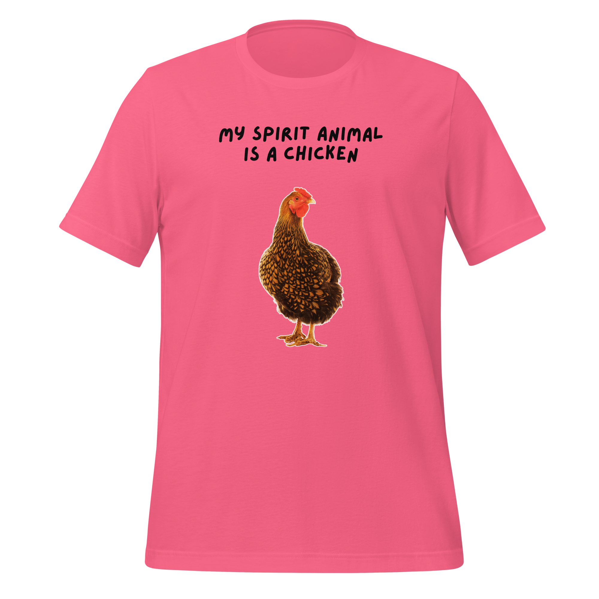 My Spirit Animal Is A Chicken | T-Shirt | The Neurospicy Store Charity Pink