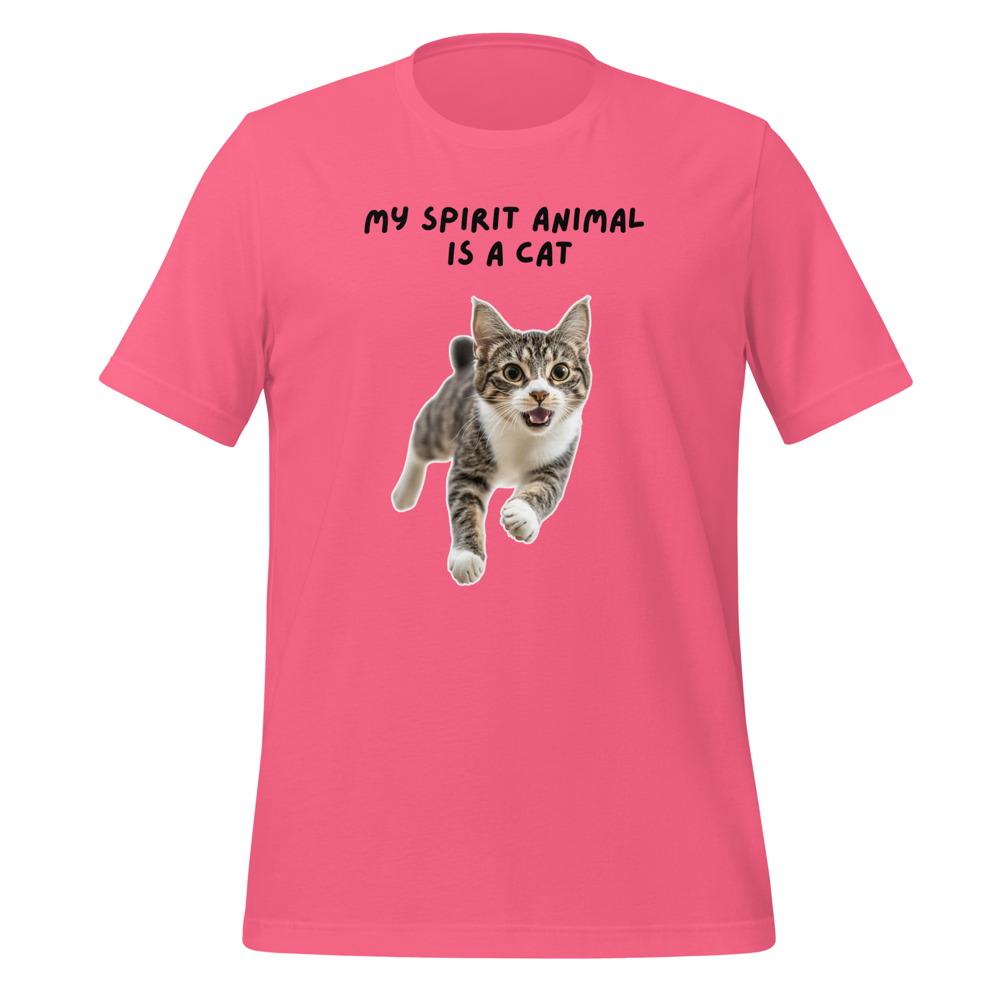 My Spirit Animal Is A Cat | T-Shirt | The Neurospicy Store Charity Pink