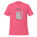 Cats Are ADHD With Fur | Unisex T-Shirt | Positive Tees for Neurodiverse Minds unisex-staple-t-shirt-charity-pink-front-67e193a0d8a5c